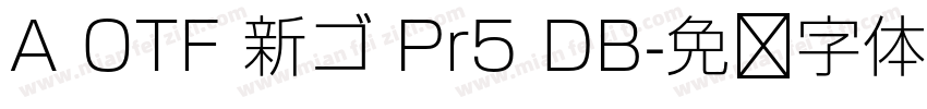 A OTF 新ゴ Pr5 DB字体转换